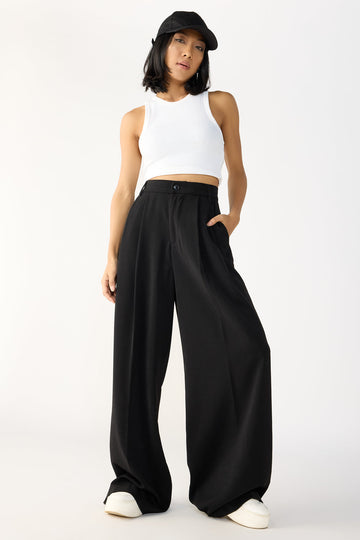 Silken Black Flex Fit Korean Pants