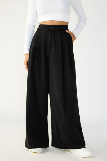 Jade Black Flex Fit Korean Pants