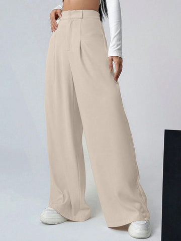 Relaxed Loose Fit High-Rise Trousers