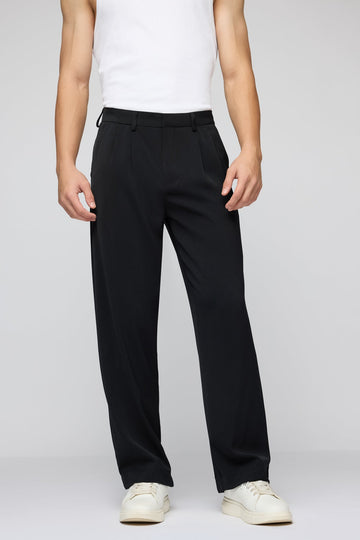 Pleaty Black Men's Korean Pants