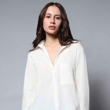 White Oversized Casual Shirt