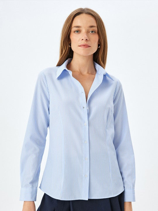 Women Slim Fit Opaque Striped Casual Shirt