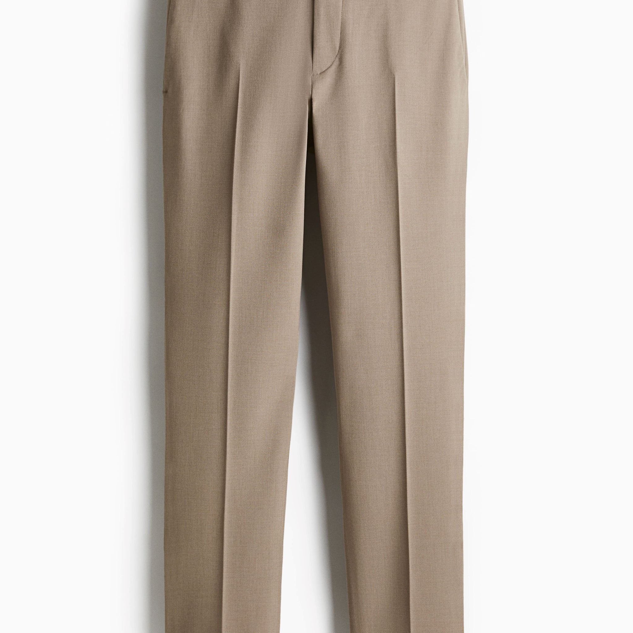 Slim Fit Tailored Trousers – Beige