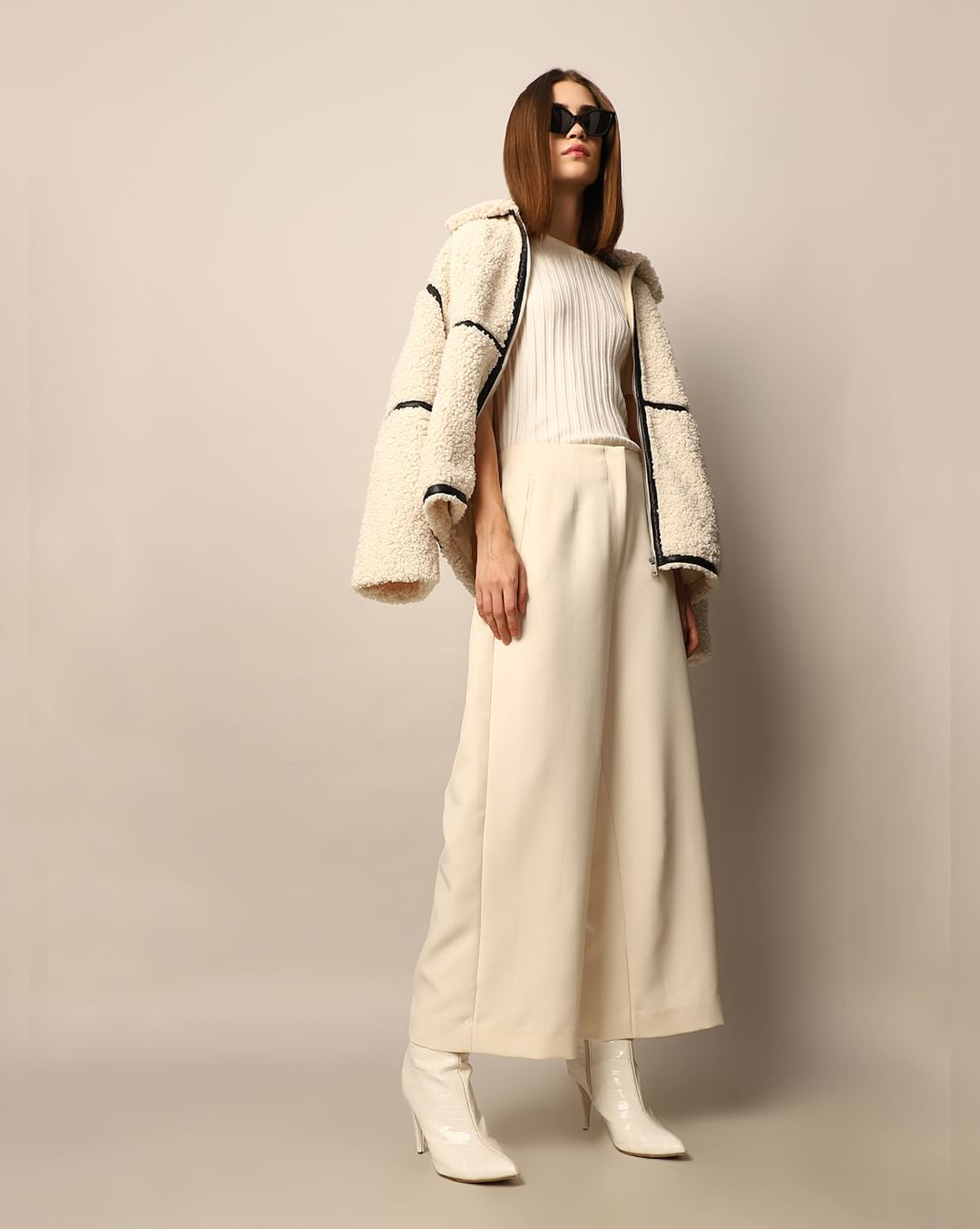Off-White Chic Tailored Culottes