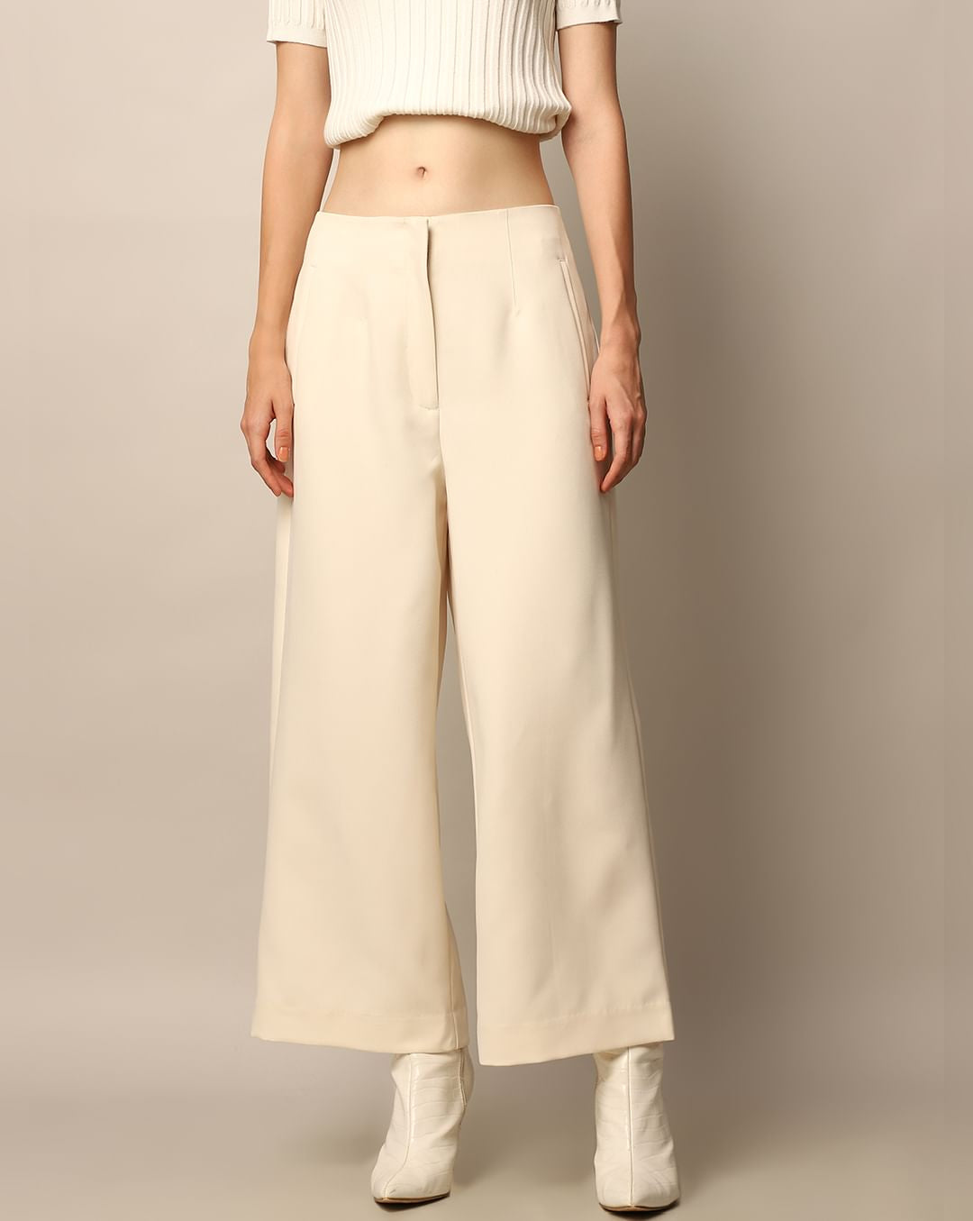 Off-White Chic Tailored Culottes