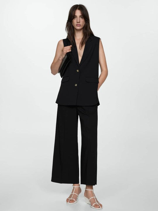 Lapel Collar Longline Waistcoat